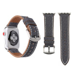 Apple Watch Ultra 49mm & Watch Ultra 2 49mm / Series 10 46mm / 9&8&7 45mm / SE 3&SE 2&6&SE&5&4 44mm / 3&2&1 42mm용 심플 패션 천연 가죽 카우보이 패턴 시계줄, 42mm
