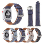 Apple Watch Ultra 49mm & Watch Ultra 2 49mm / Series 10 46mm / 9&8&7 45mm / SE 3&SE 2&6&SE&5&4 44mm / 3&2&1 42mm용 심플 패션 천연 가죽 카우보이 패턴 시계줄, 42mm
