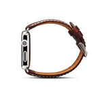 Denior 오일 왁스 레트로 시계 가죽 밴드, Apple Watch 시리즈 7 45mm / 6 & SE & 5 & 4 44mm / 3 & 2 & 1 42mm용