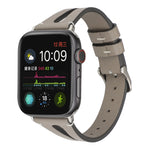 Apple Watch Ultra 49mm & Watch Ultra 2 49mm / 시리즈 10 46mm / 9&8&7 45mm / SE 3&SE 2&6&SE&5&4 44mm / 3&2&1 42mm용 심플 V자형 가죽 시계줄