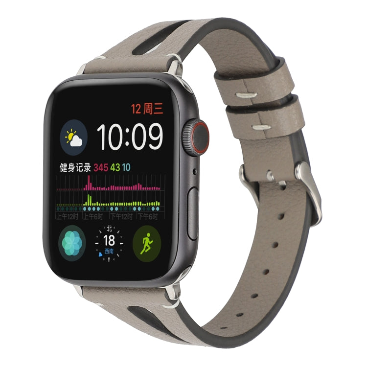 Apple Watch Ultra 49mm & Watch Ultra 2 49mm / 시리즈 10 46mm / 9&8&7 45mm / SE 3&SE 2&6&SE&5&4 44mm / 3&2&1 42mm용 심플 V자형 가죽 시계줄