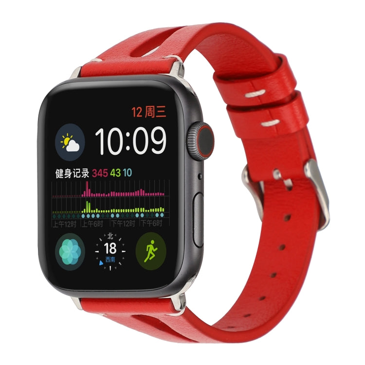 Apple Watch Ultra 49mm & Watch Ultra 2 49mm / 시리즈 10 46mm / 9&8&7 45mm / SE 3&SE 2&6&SE&5&4 44mm / 3&2&1 42mm용 심플 V자형 가죽 시계줄