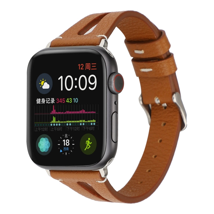 Apple Watch Ultra 49mm & Watch Ultra 2 49mm / 시리즈 10 46mm / 9&8&7 45mm / SE 3&SE 2&6&SE&5&4 44mm / 3&2&1 42mm용 심플 V자형 가죽 시계줄