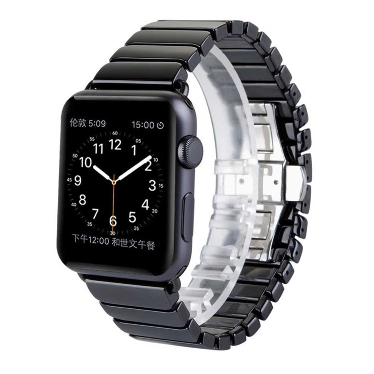 Apple Watch Ultra 49mm & Watch Ultra 2 49mm / 시리즈 10 46mm / 9&8&7 45mm / SE 3&SE 2&6&SE&5&4 44mm / 3&2&1 42mm용 섬세한 세라믹 손목 시계 밴드, 42mm