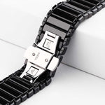 Apple Watch Ultra 49mm & Watch Ultra 2 49mm / 시리즈 10 46mm / 9&8&7 45mm / SE 3&SE 2&6&SE&5&4 44mm / 3&2&1 42mm용 섬세한 세라믹 손목 시계 밴드, 42mm
