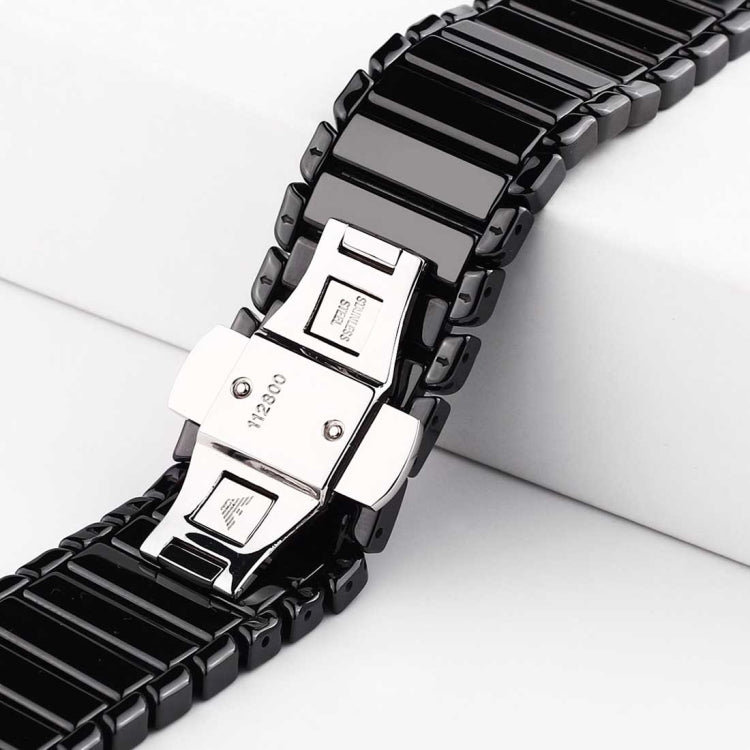 Apple Watch Ultra 49mm & Watch Ultra 2 49mm / 시리즈 10 46mm / 9&8&7 45mm / SE 3&SE 2&6&SE&5&4 44mm / 3&2&1 42mm용 섬세한 세라믹 손목 시계 밴드, 42mm