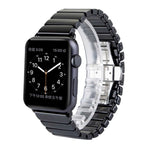 Apple Watch Ultra 49mm & Watch Ultra 2 49mm / 시리즈 10 46mm / 9&8&7 45mm / SE 3&SE 2&6&SE&5&4 44mm / 3&2&1 42mm용 섬세한 세라믹 손목 시계 밴드, 42mm