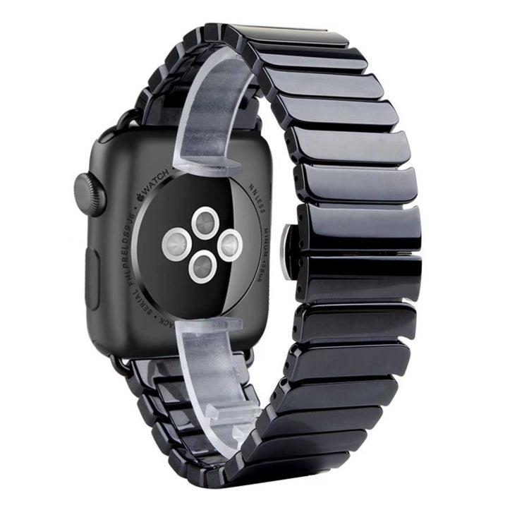 Apple Watch Ultra 49mm & Watch Ultra 2 49mm / 시리즈 10 46mm / 9&8&7 45mm / SE 3&SE 2&6&SE&5&4 44mm / 3&2&1 42mm용 섬세한 세라믹 손목 시계 밴드, 42mm