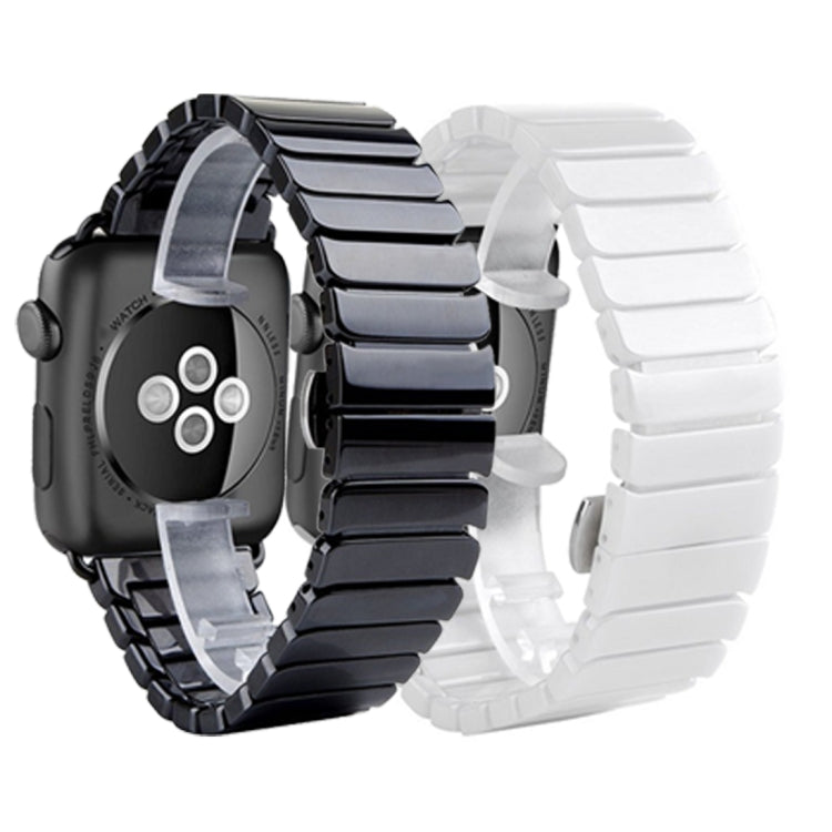 Apple Watch Ultra 49mm & Watch Ultra 2 49mm / 시리즈 10 46mm / 9&8&7 45mm / SE 3&SE 2&6&SE&5&4 44mm / 3&2&1 42mm용 섬세한 세라믹 손목 시계 밴드, 42mm
