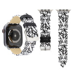 Thorns 프린팅 정품 가죽 시계 밴드, Apple Watch Series 10 42mm / 9&8&7 41mm / SE 3&SE 2&6&SE&5&4 40mm / 3&2&1 38mm, 40mm용