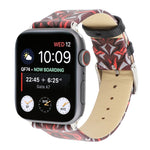 Thorns 프린팅 정품 가죽 시계 밴드, Apple Watch Series 10 42mm / 9&8&7 41mm / SE 3&SE 2&6&SE&5&4 40mm / 3&2&1 38mm, 40mm용