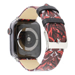 Thorns 프린팅 정품 가죽 시계 밴드, Apple Watch Series 10 42mm / 9&8&7 41mm / SE 3&SE 2&6&SE&5&4 40mm / 3&2&1 38mm, 40mm용