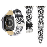 Thorns 프린팅 정품 가죽 시계 밴드, Apple Watch Ultra 49mm&Watch Ultra 2 49mm / Series 10 46mm / 9&8&7 45mm / SE 3&SE 2&6&SE&5&4 44mm / 3&2&1 42mm, 44mm용