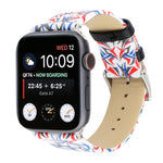 Thorns 프린팅 정품 가죽 시계 밴드, Apple Watch Ultra 49mm&Watch Ultra 2 49mm / Series 10 46mm / 9&8&7 45mm / SE 3&SE 2&6&SE&5&4 44mm / 3&2&1 42mm, 44mm용