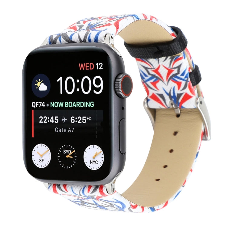Thorns 프린팅 정품 가죽 시계 밴드, Apple Watch Ultra 49mm&Watch Ultra 2 49mm / Series 10 46mm / 9&8&7 45mm / SE 3&SE 2&6&SE&5&4 44mm / 3&2&1 42mm, 44mm용