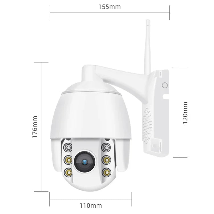 QX2 1080P HD 360도 파노라마 WiFi 주야간 풀 컬러 IP66 방수 스마트 카메라, 모션 감지 / 양방향 음성 / TF 카드 지원, 미국 플러그, WiFi 버전