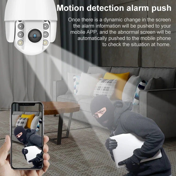 QX2 1080P HD 360도 파노라마 WiFi 주야간 풀 컬러 IP66 방수 스마트 카메라, 모션 감지 / 양방향 음성 / TF 카드 지원, 미국 플러그, WiFi 버전