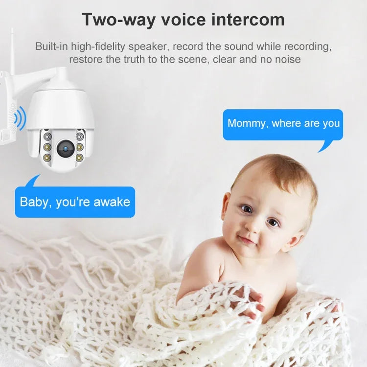QX2 1080P HD 360도 파노라마 WiFi 주야간 풀 컬러 IP66 방수 스마트 카메라, 모션 감지 / 양방향 음성 / TF 카드 지원, 미국 플러그, WiFi 버전