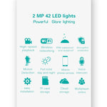 DP16 2.0 메가픽셀 42 LED 정원등 스마트 카메라, 모션 감지 / 야간 시야 / 음성 인터콤 / TF 카드 지원, 호주 플러그, DP16