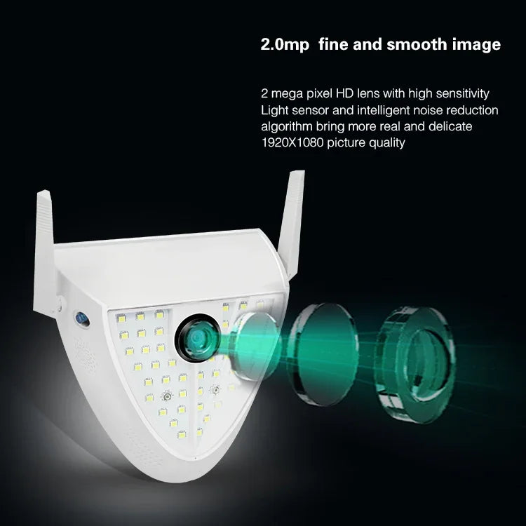 DP16 2.0 메가픽셀 42 LED 정원등 스마트 카메라, 모션 감지 / 야간 시야 / 음성 인터콤 / TF 카드 지원, 호주 플러그, DP16