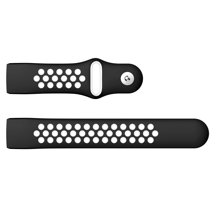 Two-color Round Hole Silicone Watch Band for Fitbit Charge 3, Watch Band Size:130-195mm