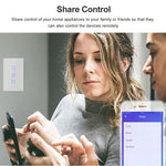 Sonoff T2 터치 120mm 강화 유리 패널 벽 스위치 스마트 홈 라이트 터치 스위치, Alexa 및 Google Home 호환, AC 100V-240V, 미국 플러그, 120mm/ 3 미국 플러그