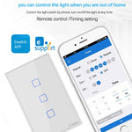 Sonoff T2 터치 120mm 강화 유리 패널 벽 스위치 스마트 홈 라이트 터치 스위치, Alexa 및 Google Home 호환, AC 100V-240V, 미국 플러그, 120mm/ 3 미국 플러그