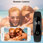 TLW25 0.42인치 OLED 디스플레이 블루투스 스마트 팔찌, IP66 방수, 심박수 모니터 / 만보계 / 통화 알림 / 수면 모니터 / 좌식 알림 / 알람 / 원격 촬영 지원, 안드로이드 및 iOS 폰 호환, 25 블랙, 25 블루
