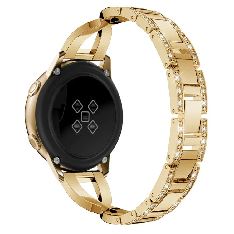 Galaxy Watch Active 20mm용 X자형 다이아몬드 스테인리스 스틸 손목 스트랩 시계줄