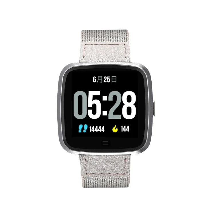 DTNO.1 G12 1.3인치 OLED 컬러 화면 스마트 팔찌 IP67 방수, 나일론 시계줄, 통화 알림 / 심박수 모니터링 / 좌식 알림 / 멀티 스포츠 모드 지원