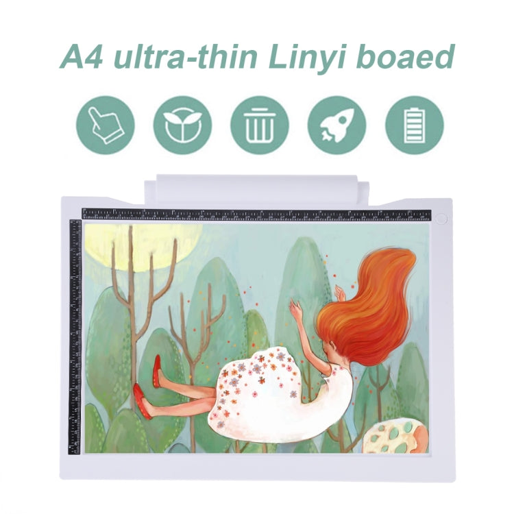 A4-19 6.5W 3단계 밝기 조절 가능한 A4 LED 드로잉 스케치패드 라이트 패드, USB 케이블 포함