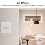 Sonoff T2 터치 86mm 강화유리 패널 벽 스위치 스마트 홈 라이트 터치 스위치, Alexa 및 Google Home 호환, AC 100V-240V, EU 플러그, 86mm/ 3 EU 플러그