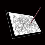 A4 사이즈 5W 5V LED 무단계 밝기 조절 가능한 아크릴 복사 보드 애니메이션 스케치 드로잉 스케치패드, USB 케이블 포함, 크기: 220x330x5mm, 무단계 밝기 조절