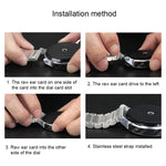 22mm Three Flat Buckle For Samsung Gear S2 Classic Smart Watch Butterfly Buckle 3 Beads Stainless Steel Watchband