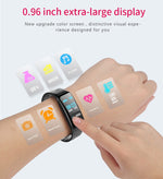 CHIGU C1Plus 피트니스 트래커 0.96인치 IPS 스크린 스마트밴드 팔찌, IP67 방수, 스포츠 모드 / 혈압 / 수면 모니터 / 심박수 모니터 / 피로 모니터 / 좌식 알림 지원, C1 Plus 빨강, C1 Plus 검정, C1 Plus 파랑