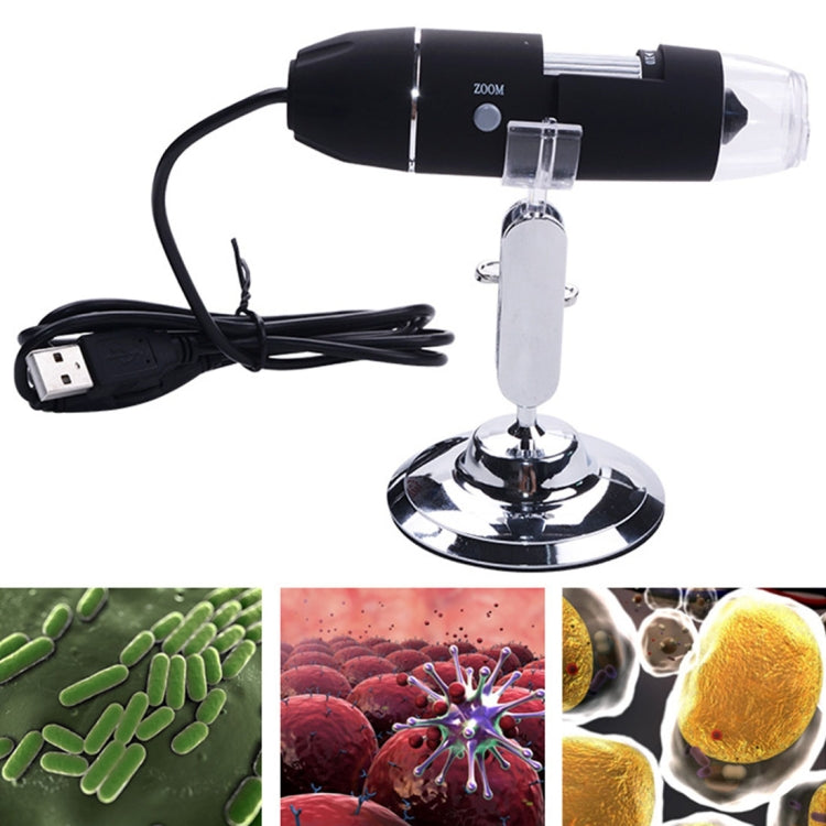 1000배 확대경 0.3MP 이미지 센서 USB 디지털 현미경 8 LED & 전문 스탠드 포함, 1000배