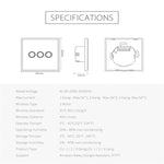 NEO NAS-SC03W 무선 와이파이 EU 스마트 조명 제어 스위치 3갱, 3갱
