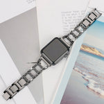 컬러풀 다이아몬드 스테인리스 스틸 시계줄, 애플 워치 시리즈 10 42mm / 9&8&7 41mm / SE 3&SE 2&6&SE&5&4 40mm / 3&2&1 38mm용