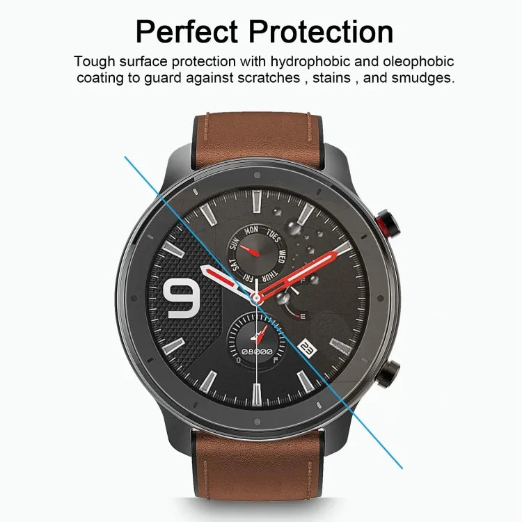 Amazfit GTR 47mm 0.26mm 2.5D 9H 강화유리 필름 스크린 보호필름, Amazfit GTR 47mm용