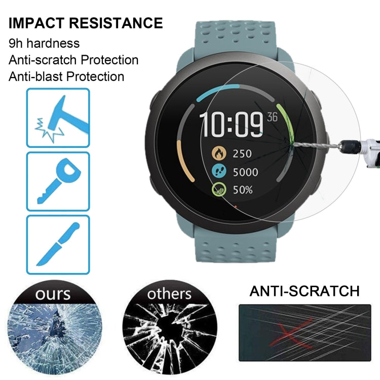 For Suunto 3 Fitness 0.26mm 2.5D 9H Tempered Glass Film Screen Protector, For Suunto 3 Fitness