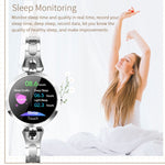 AK15 패션 스마트 여성용 팔찌, 1.08인치 컬러 LCD 화면, IP67 방수, 심박수 모니터링 / 수면 모니터링 / 원격 촬영 지원