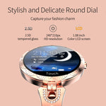 AK15 패션 스마트 여성용 팔찌, 1.08인치 컬러 LCD 화면, IP67 방수, 심박수 모니터링 / 수면 모니터링 / 원격 촬영 지원