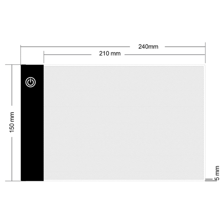 2.2W 5V LED 3단계 밝기 조절 가능한 A5 아크릴 USB 복사 보드, 애니메이션 스케치 드로잉 스케치패드