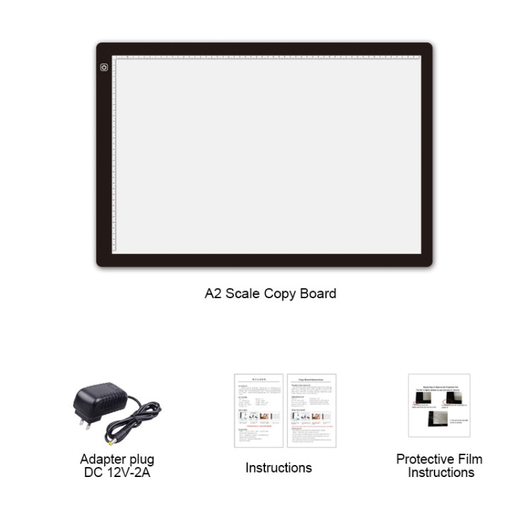 23W 12V LED 3단계 밝기 조절 가능한 A2 아크릴 복사 보드 애니메이션 스케치 드로잉 스케치패드, EU 플러그, EU 플러그