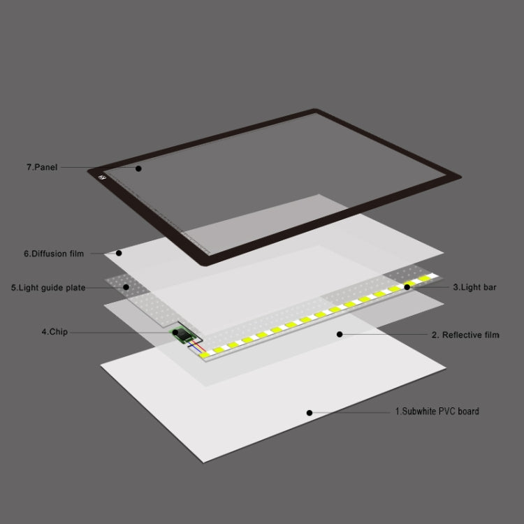 23W 12V LED 3단계 밝기 조절 가능한 A2 아크릴 복사 보드 애니메이션 스케치 드로잉 스케치패드, EU 플러그, EU 플러그