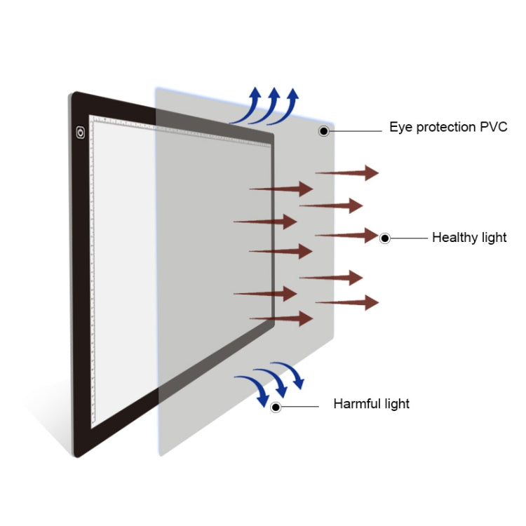 23W 12V LED 3단계 밝기 조절 가능한 A2 아크릴 복사 보드 애니메이션 스케치 드로잉 스케치패드, EU 플러그, EU 플러그