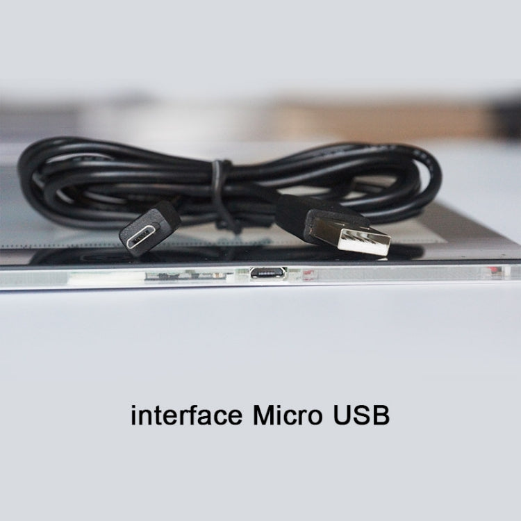 A3 8W 5V LED USB 3단계 밝기 조절 가능한 아크릴 스케일 복사 보드 애니메이션 스케치 드로잉 스케치패드 USB 케이블 포함, 3단계 밝기 조절 USB 케이블 및 전원 어댑터 포함