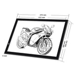 A3 8W 5V LED USB Stepless Dimming Acrylic Scale Copy Boards Anime Sketch Drawing Sketchpad with USB Cable & Power Adapter, Stepless Dimming with USB Cable & Power Adapter