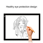 A3 8W 5V LED USB Stepless Dimming Acrylic Scale Copy Boards Anime Sketch Drawing Sketchpad with USB Cable & Power Adapter, Stepless Dimming with USB Cable & Power Adapter