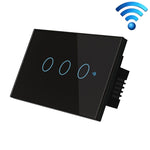 TC120 와이파이 스마트 조명 스위치 유리 스크린 터치 패널 음성 제어 무선 벽 스위치, Alexa Echo / Google Home 호환